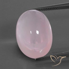 19.39ct Natürlicher Kaugummi Rosa Rosenquarz, Oval, Transparent / Lichtdurchlässig