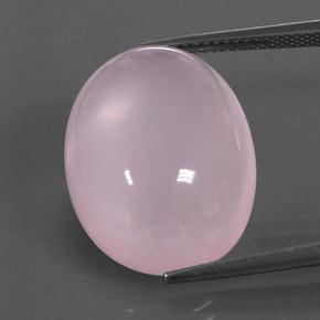 20,01 ctw natürlicher rosafarbener Rosenquarz, Transparent, Transparent / Lichtdurchlässig