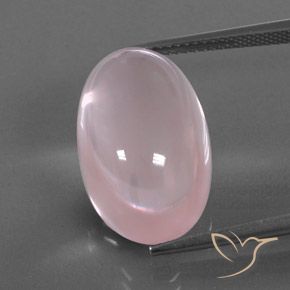 17.87ct Natürlicher hellrosa Rosenquarz, Oval, Transparent / Lichtdurchlässig