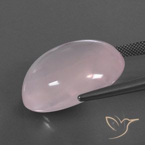 9,17 ctw natürlicher hellrosa Rosenquarz, Oval, Transparent / Lichtdurchlässig