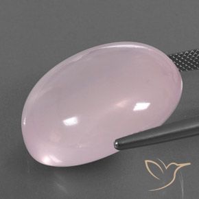 9,17 ctw natürlicher Kaugummi Rosa Rosenquarz, Oval, Transparent / Lichtdurchlässig