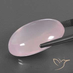 9,17 ctw natürlicher Kaugummi Rosa Rosenquarz, Oval, Transparent / Lichtdurchlässig