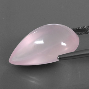 24,58 ctw natürlicher rosafarbener Rosenquarz, Transparent, Transparent / Lichtdurchlässig