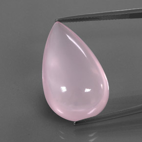 30,86 ctw natürlicher rosafarbener Rosenquarz, Transparent, Transparent / Lichtdurchlässig