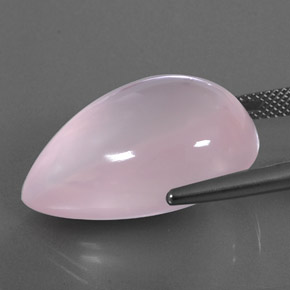 33,86 ctw natürlicher rosafarbener Rosenquarz, Transparent, Transparent / Lichtdurchlässig