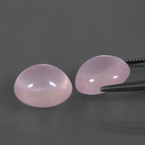 21,50 ct natürliche rosafarbener Rosenquarz-Edelsteine, Transparent, Transparent / Lichtdurchlässig