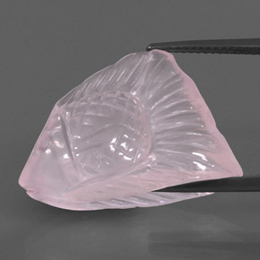 22,58 ctw natürlicher rosafarbener Rosenquarz, Transparent, Transparent / Lichtdurchlässig