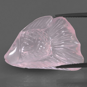 22,25 ctw natürlicher rosafarbener Rosenquarz, Transparent, Transparent / Lichtdurchlässig