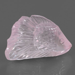 22,25 ctw natürlicher rosafarbener Rosenquarz, Transparent, Transparent / Lichtdurchlässig