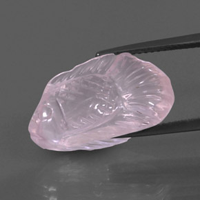 9,75 ctw natürlicher rosafarbener Rosenquarz, Transparent, Transparent / Lichtdurchlässig