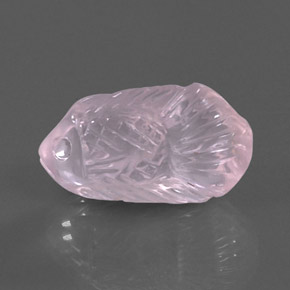 9,75 ctw natürlicher rosafarbener Rosenquarz, Transparent, Transparent / Lichtdurchlässig