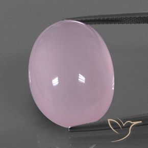 28.95ct Natürlicher Kaugummi Rosa Rosenquarz, Oval, Transparent / Lichtdurchlässig