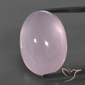 36.36ct Natürlicher Kaugummi Rosa Rosenquarz, Oval, Transparent / Lichtdurchlässig