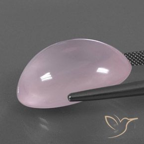 9,17 ctw natürlicher Kaugummi Rosa Rosenquarz, Oval, Transparent / Lichtdurchlässig