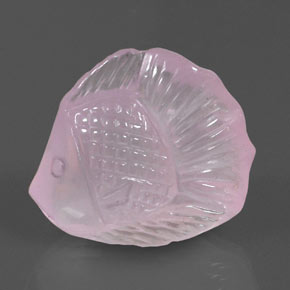 31,53 ctw natürlicher rosafarbener Rosenquarz, Transparent, Transparent / Lichtdurchlässig
