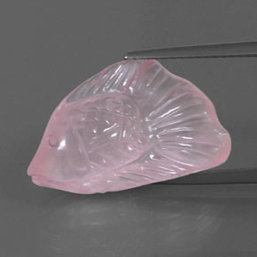 8,48 ctw natürlicher rosafarbener Rosenquarz, Transparent, Transparent / Lichtdurchlässig