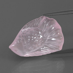 10,90 ctw natürlicher rosafarbener Rosenquarz, Transparent, Transparent / Lichtdurchlässig