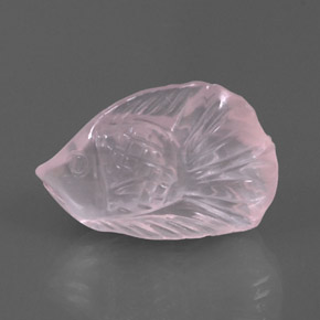 10,90 ctw natürlicher rosafarbener Rosenquarz, Transparent, Transparent / Lichtdurchlässig