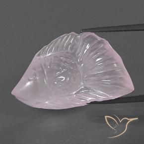 20.42ct Natürlicher Sehr helles Rosenrosa Rosenquarz, Fantasie, Transparent / Lichtdurchlässig
