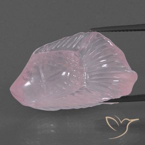 23,71 ctw natürlicher rosafarbener Rosenquarz, Transparent, Transparent / Lichtdurchlässig