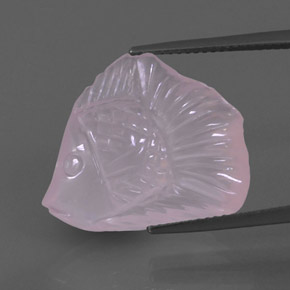 13,17 ctw natürlicher rosafarbener Rosenquarz, Transparent, Transparent / Lichtdurchlässig
