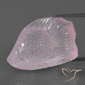 32.32ct Natürlicher hellrosa Rosenquarz, Fantasie, Transparent / Lichtdurchlässig