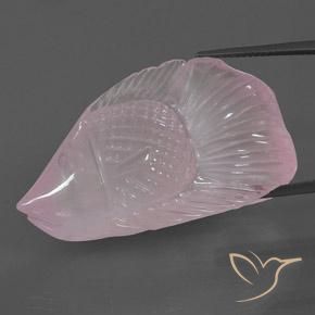 65.48ct Natürlicher hellrose-rosa Rosenquarz, Fantasie, Transparent / Lichtdurchlässig