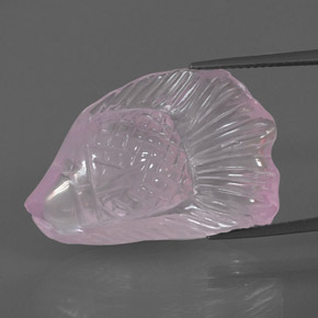 30,01 ctw natürlicher rosafarbener Rosenquarz, Transparent, Transparent / Lichtdurchlässig
