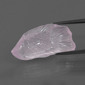 15,57 ctw natürlicher rosafarbener Rosenquarz, Transparent, Transparent / Lichtdurchlässig