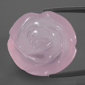 40,85 ctw natürlicher rosafarbener Rosenquarz, Transparent, Transparent / Lichtdurchlässig