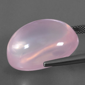 37,75 ctw natürlicher rosafarbener Rosenquarz, Transparent, Transparent / Lichtdurchlässig