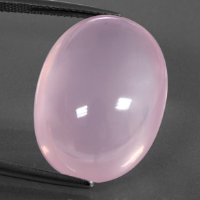 24,40 ctw natürlicher rosafarbener Rosenquarz, Transparent, Transparent / Lichtdurchlässig