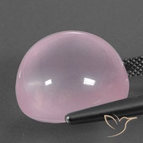 9,17 ctw natürlicher hellrosa Rosenquarz, Oval, Transparent / Lichtdurchlässig