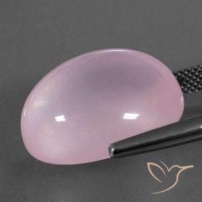 9,17 ctw natürlicher hellrosa Rosenquarz, Oval, Transparent / Lichtdurchlässig