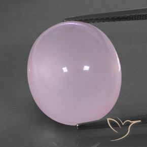 18.62ct Natürlicher hellrosa Rosenquarz, Oval, Transparent / Lichtdurchlässig