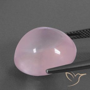 9,17 ctw natürlicher Kaugummi Rosa Rosenquarz, Oval, Transparent / Lichtdurchlässig