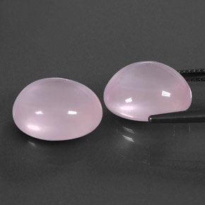 20,31 ct natürliche rosafarbener Rosenquarz-Edelsteine, Transparent, Transparent / Lichtdurchlässig