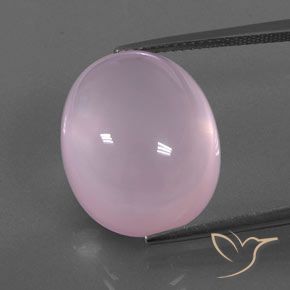 21.10ct Natürlicher Helles Kirschrosa Rosenquarz, Oval, Transparent / Lichtdurchlässig