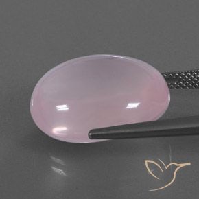 9,17 ctw natürlicher Kaugummi Rosa Rosenquarz, Oval, Transparent / Lichtdurchlässig