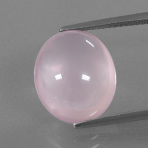 9,04 ctw natürlicher rosafarbener Rosenquarz, Transparent, Transparent / Lichtdurchlässig