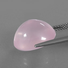 10,30 ctw natürlicher rosafarbener Rosenquarz, Transparent, Transparent / Lichtdurchlässig