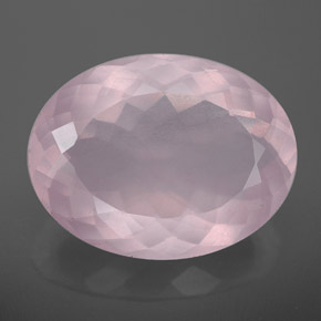 12,60 ctw natürlicher rosafarbener Rosenquarz, Oval Schliff, Transparent