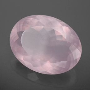 12,60 ctw natürlicher rosafarbener Rosenquarz, Oval Schliff, Transparent