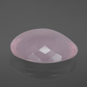 12,60 ctw natürlicher rosafarbener Rosenquarz, Oval Schliff, Transparent
