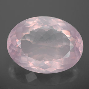 13,86 ctw natürlicher rosafarbener Rosenquarz, Oval Schliff, Transparent