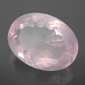 13,86 ctw natürlicher rosafarbener Rosenquarz, Oval Schliff, Transparent