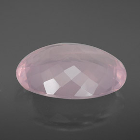 13,86 ctw natürlicher rosafarbener Rosenquarz, Oval Schliff, Transparent