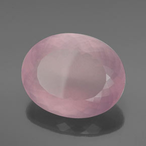 9,17 ctw natürlicher Pink Rosenquarz, Oval Schliff, Transparent