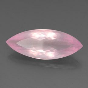 25,46 ctw natürlicher rosafarbener Rosenquarz, Marquise, Transparent