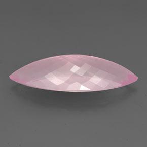 25,46 ctw natürlicher rosafarbener Rosenquarz, Marquise, Transparent